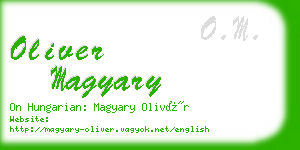 oliver magyary business card